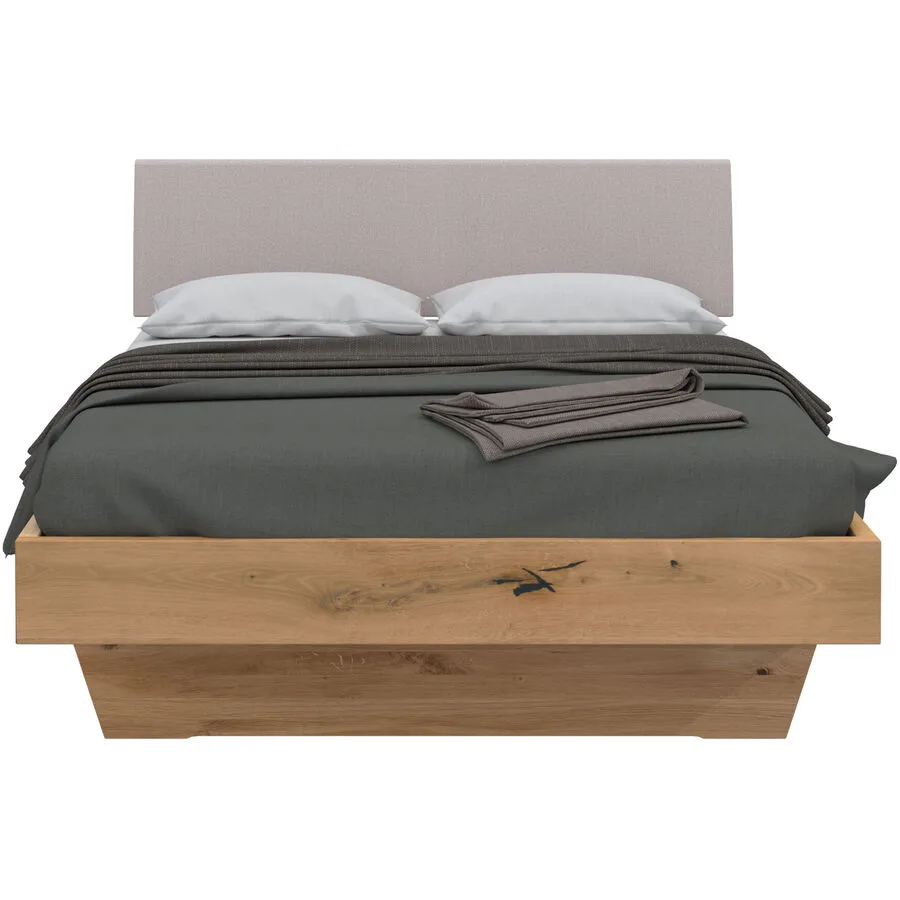 Bett Reto Natur Wildeiche Massivholz 140 x 200 cm