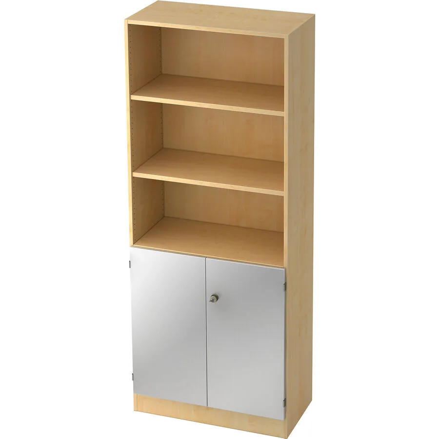 Aktenschrank Office silber, natur Holzwerkstoff B 80 cm H 200.4 cm