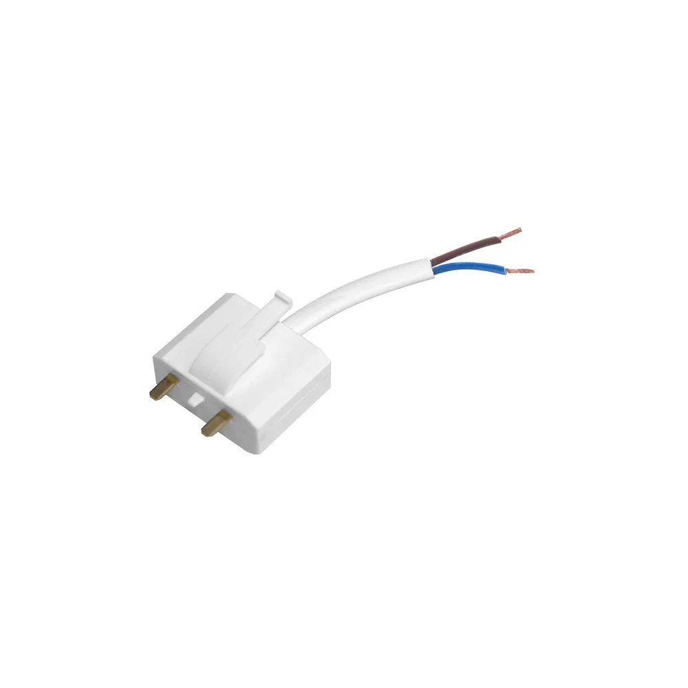 Takkontakt DCL 20 cm Vit kabel Ojordad