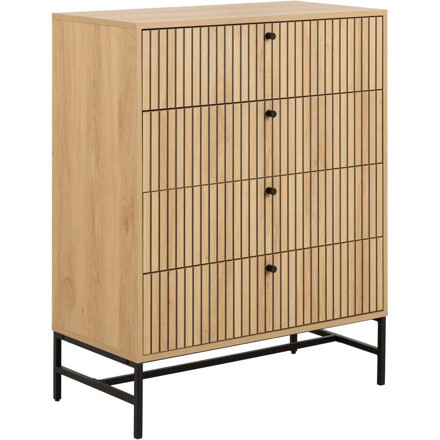 Kommode Albany natur MDF B 80.6 cm H 100.1 cm