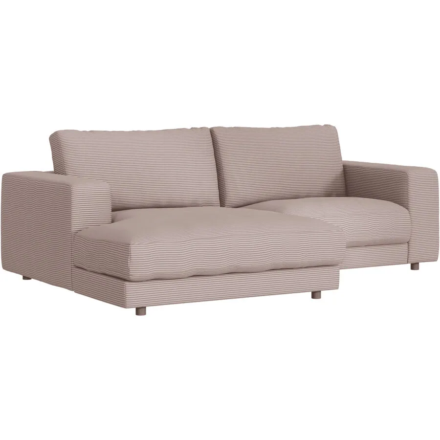 Ecksofa Ava Links Bezug: 88% Polyester, 12% Polyacryl rosa B 240 T 170 cm - Möbel Konfigurator: Traummöbel individuell zusammenstellen