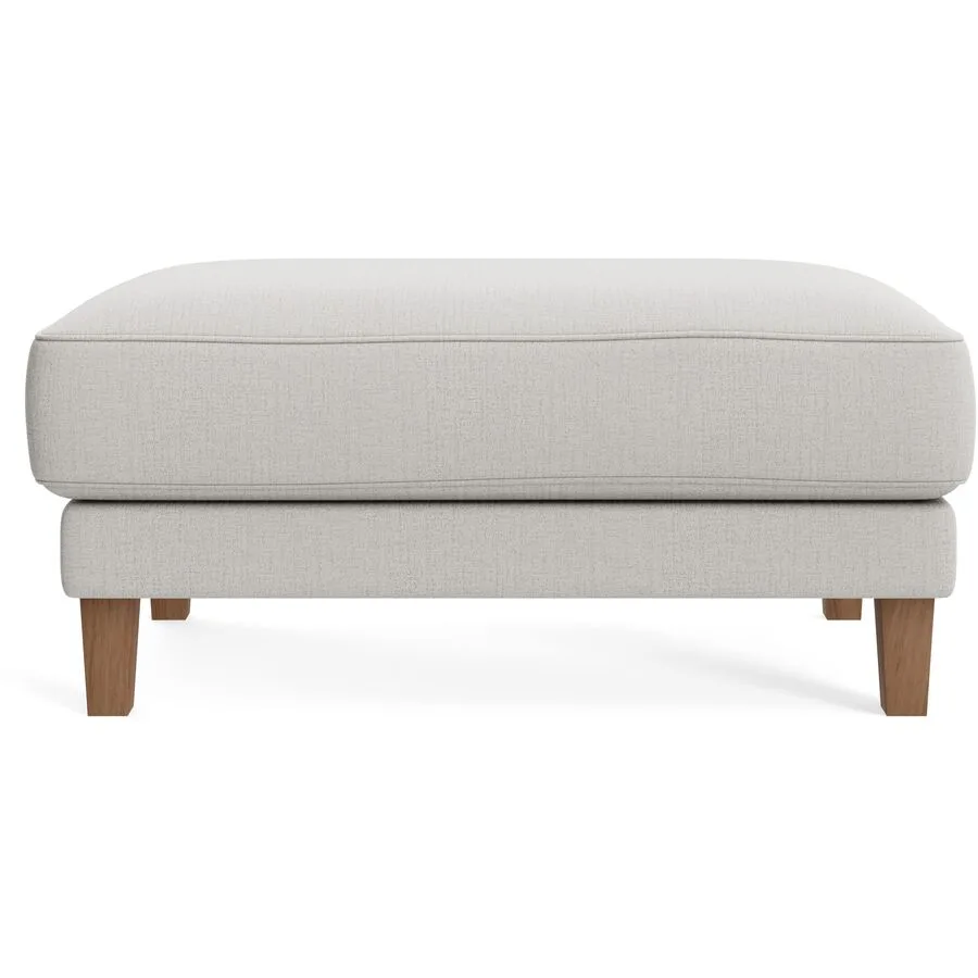 Hocker Avena cream Stoff/Holzfuss walnuss B 101 H 45 cm - Möbel Konfigurator: Traummöbel individuell zusammenstellen