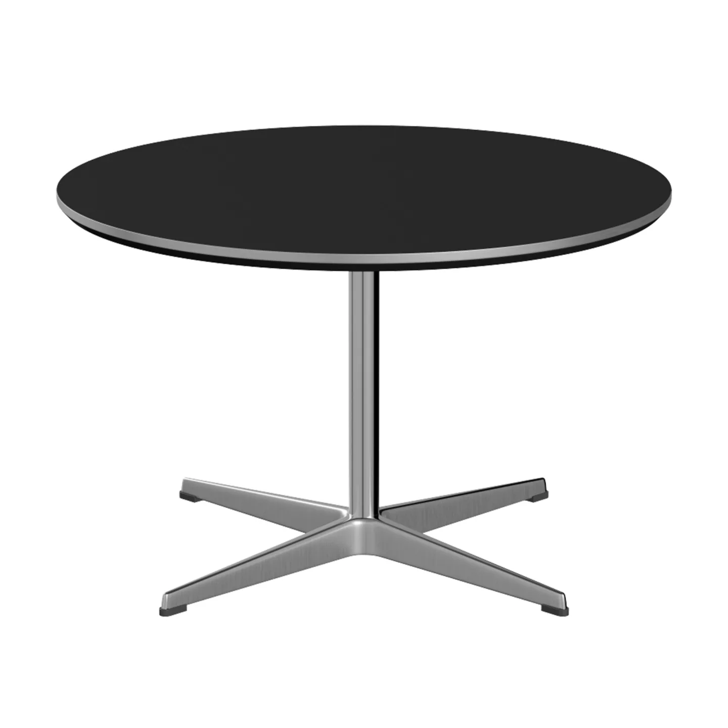 Fritz Hansen - A222 Cirkulär Soffbord, Ø75 cm, Laminat, Grey - Soffbord - Arne Jacobsen,Piet Hein - Grå - Metall/Trä