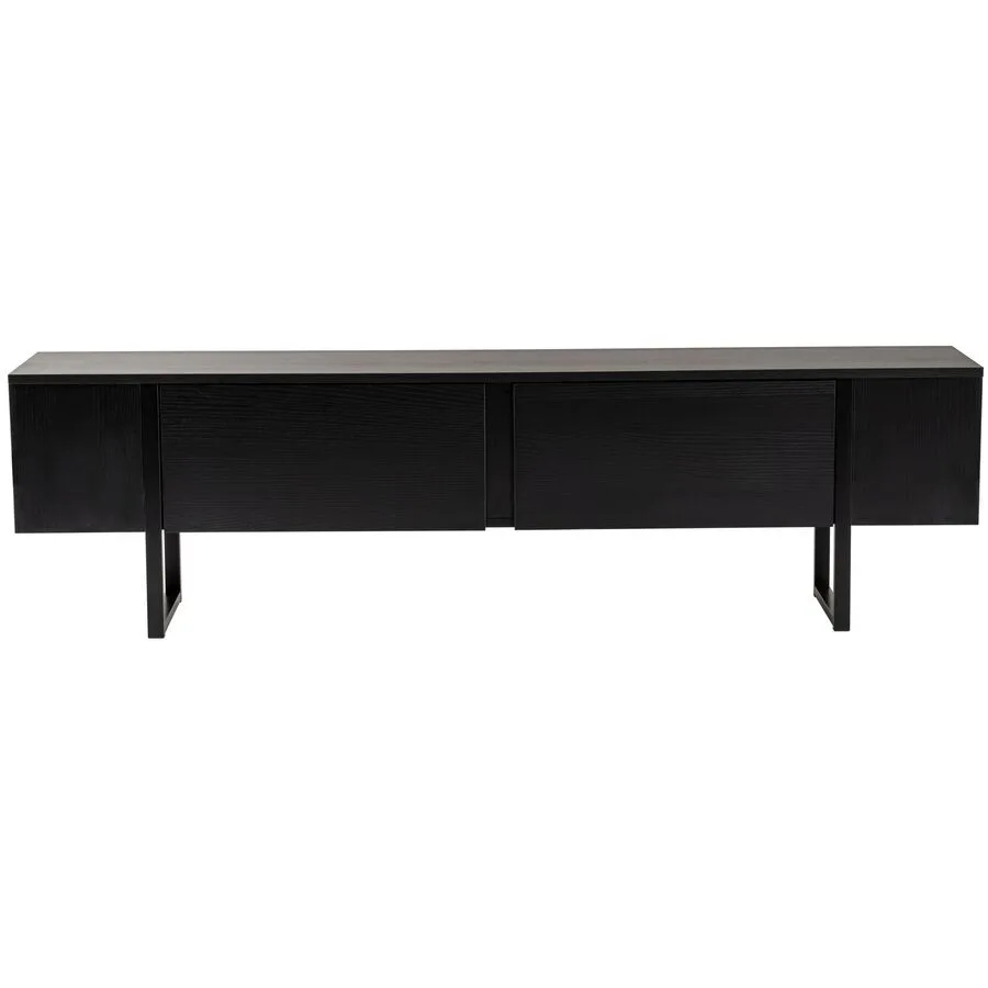 TV-Möbel Yasam schwarz 100% melaminbeschichtete Spanplatte B 180 cm