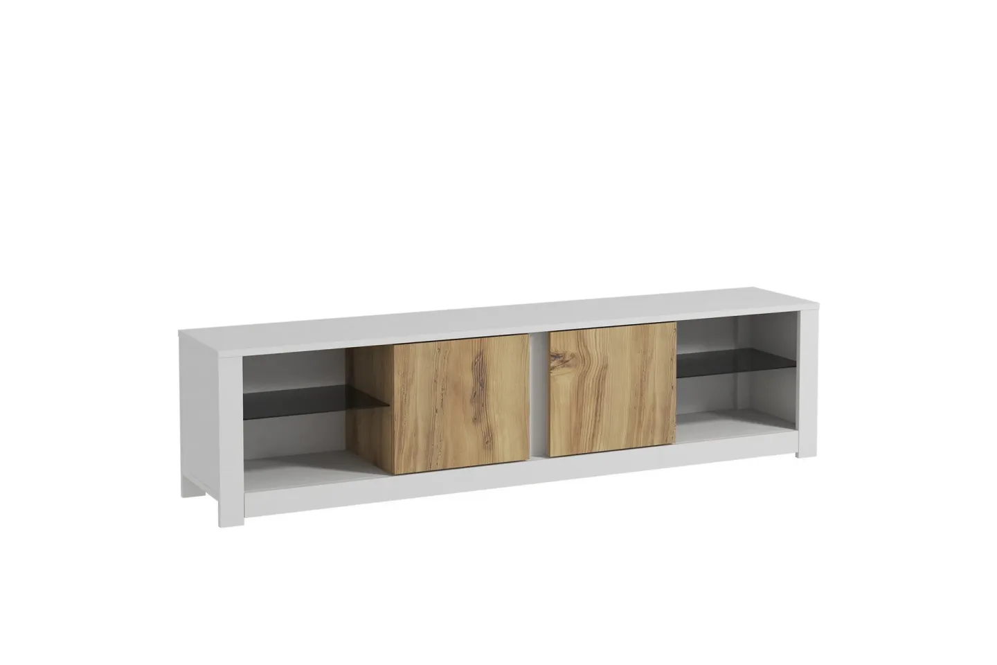 Griselda Tv-bänk 180 cm - Vit/Ek