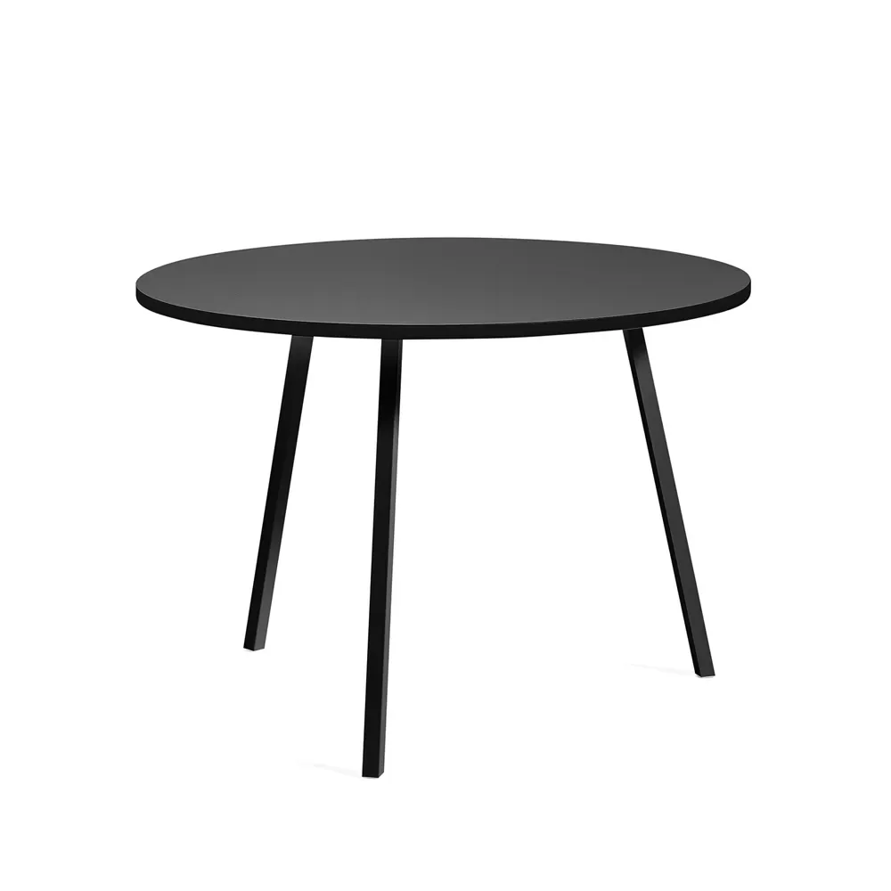 HAY Loop Stand matbord runt Black linoleum-black, Ø105 cm