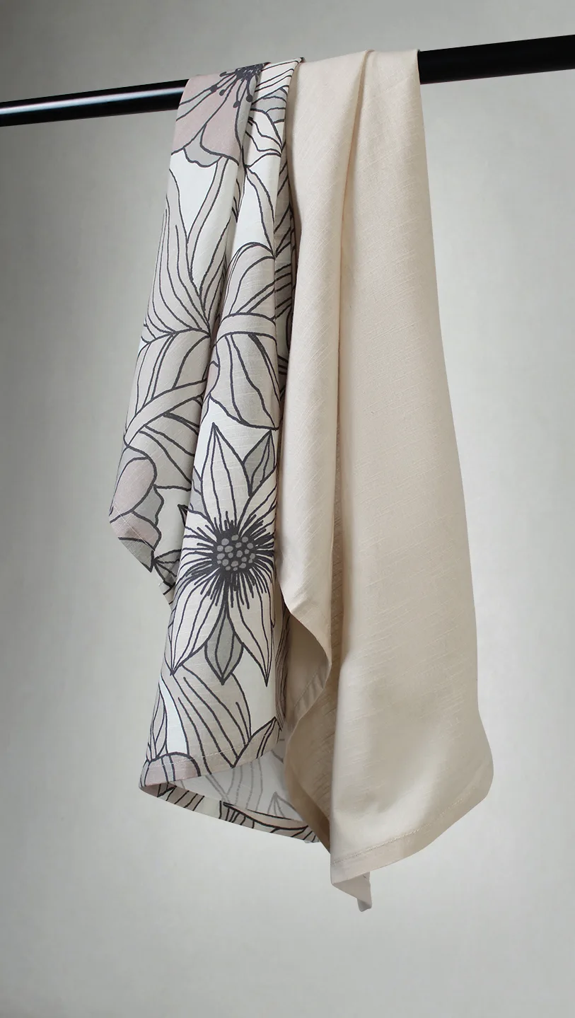 Kjøkkenhåndkle 2-pak - Aurelia (beige) (Størrelse: 50 x 70 cm)