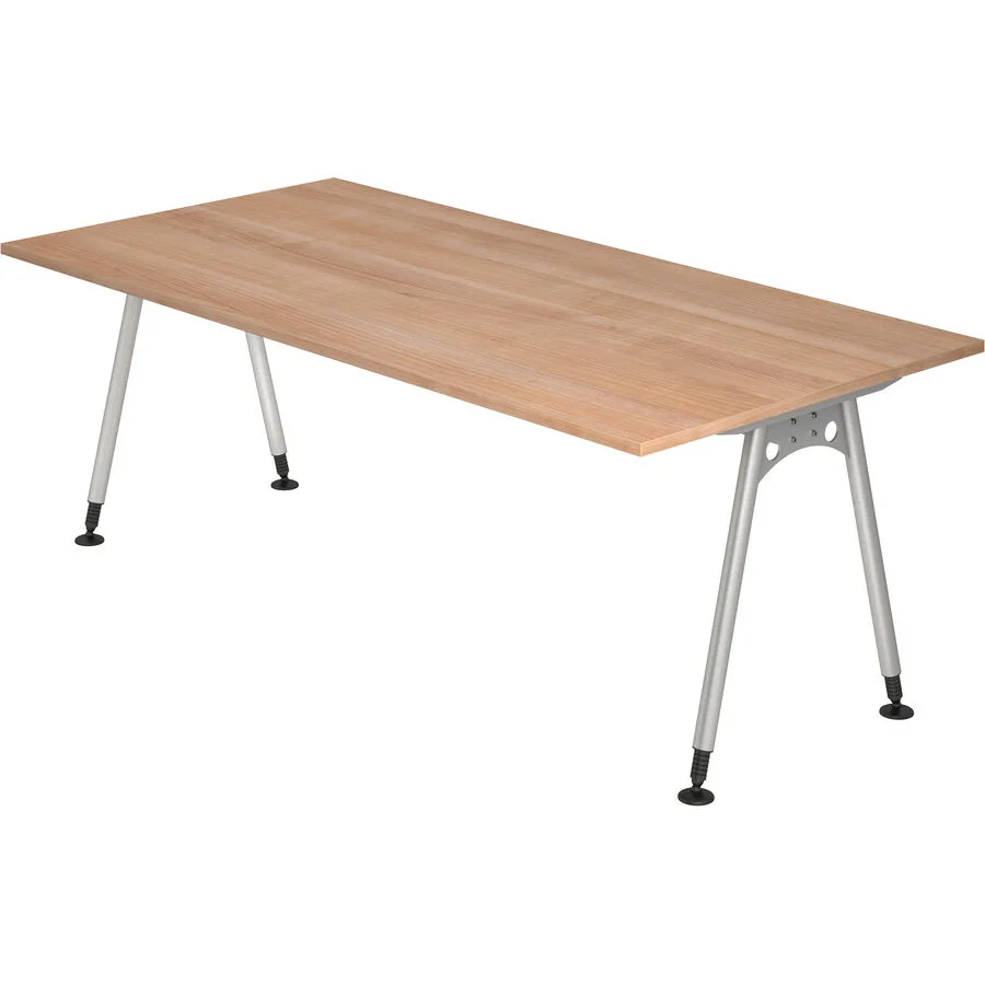 Schreibtisch Office nussbaum Holzwerkstoff B 200 T 100 cm