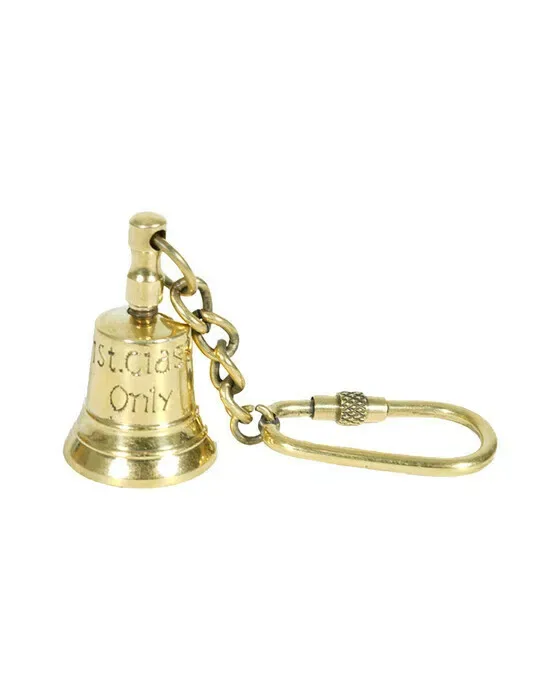 1st Class Bell Keychain Brass