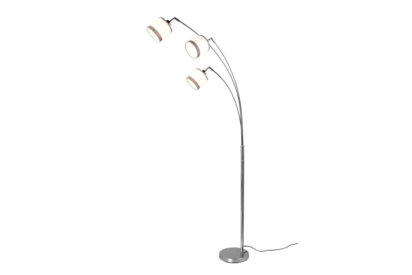 Davos Golvlampa 3L E14 krom/ vit - Krom/Vit