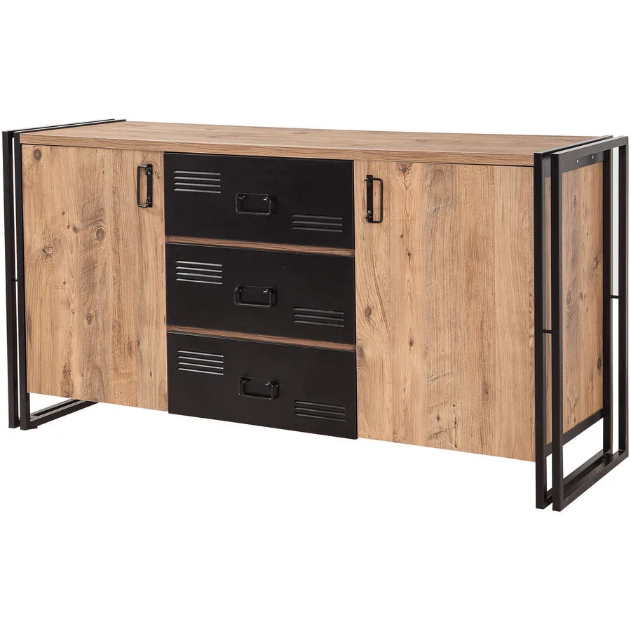 Konsole Yemek Kiefer 100% melaminbeschichtete Spanplatte B 160 H 80 cm