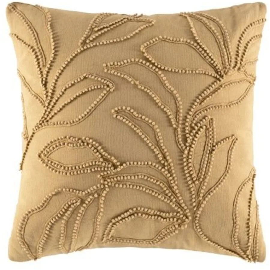 KAS Zierkissenbezug Botanic Straw Beige Baumwolle 50 cm 50 cm
