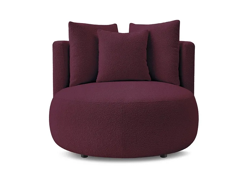 Sessel BOBOCHIC CESAR Boucle-Stoff violett