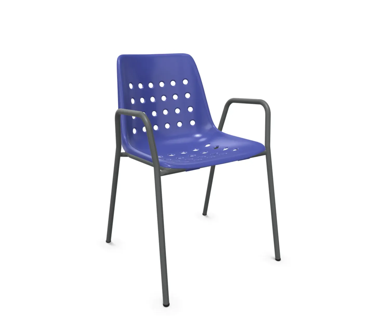 Schaffner Schalen-Stuhl Bermuda mit Armlehne Blau | Schubiger Möbel