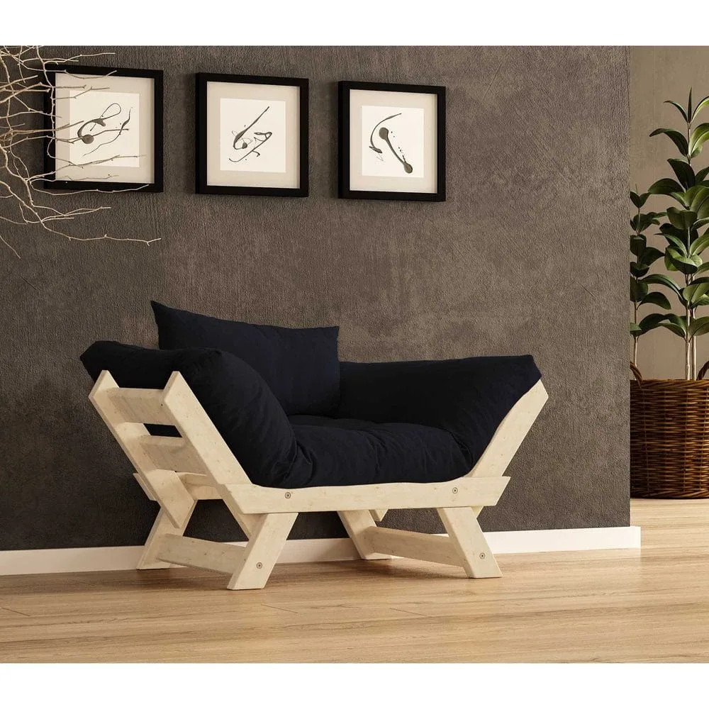 Zylar 2-sits Bäddsoffa - Svart/Natur
