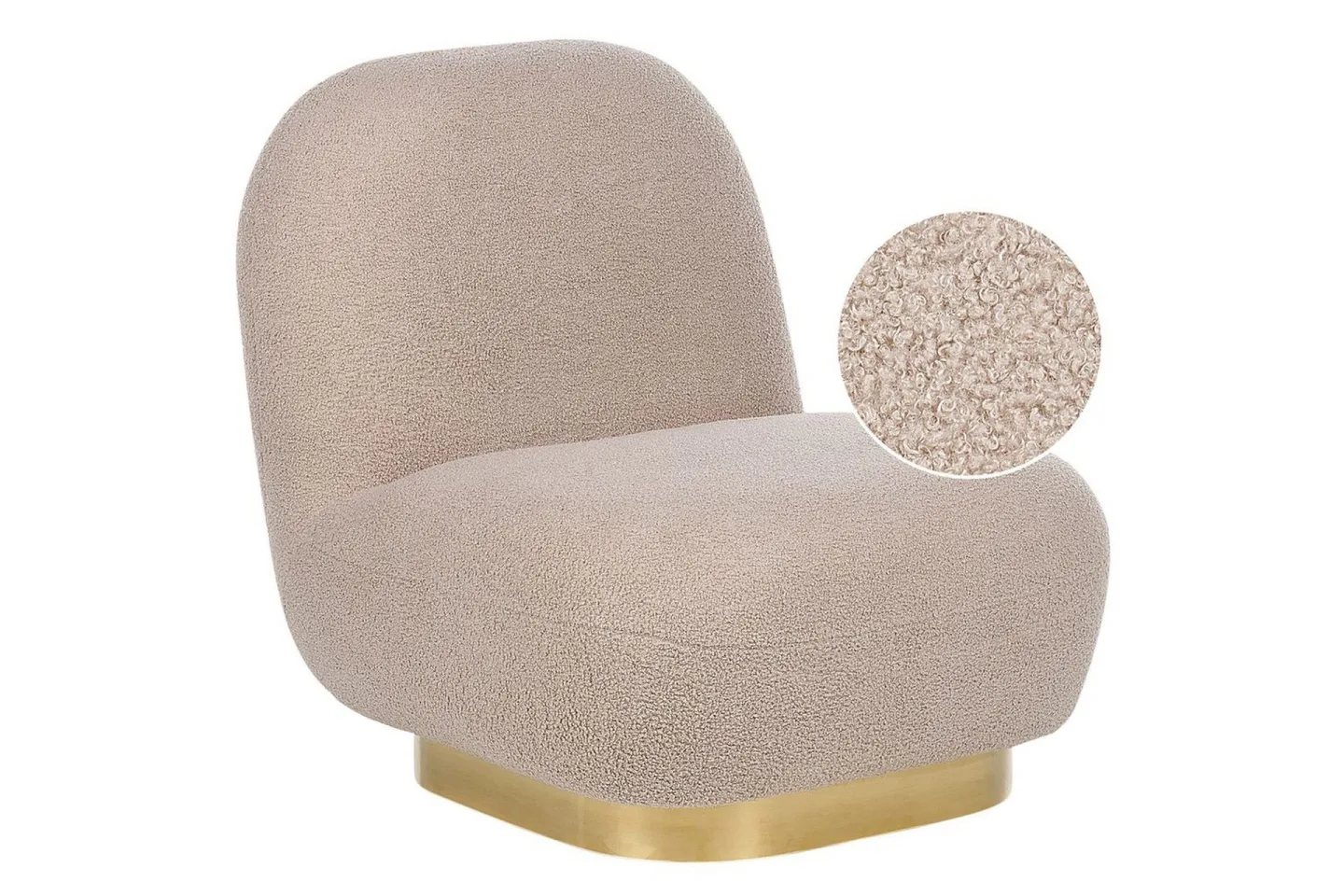 Fåtölj Loviisa - Beige, guld