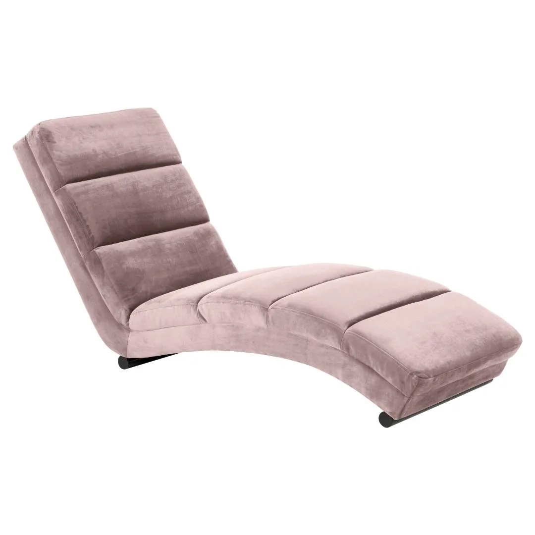 Slinky Chaiselong Velour rosa.
