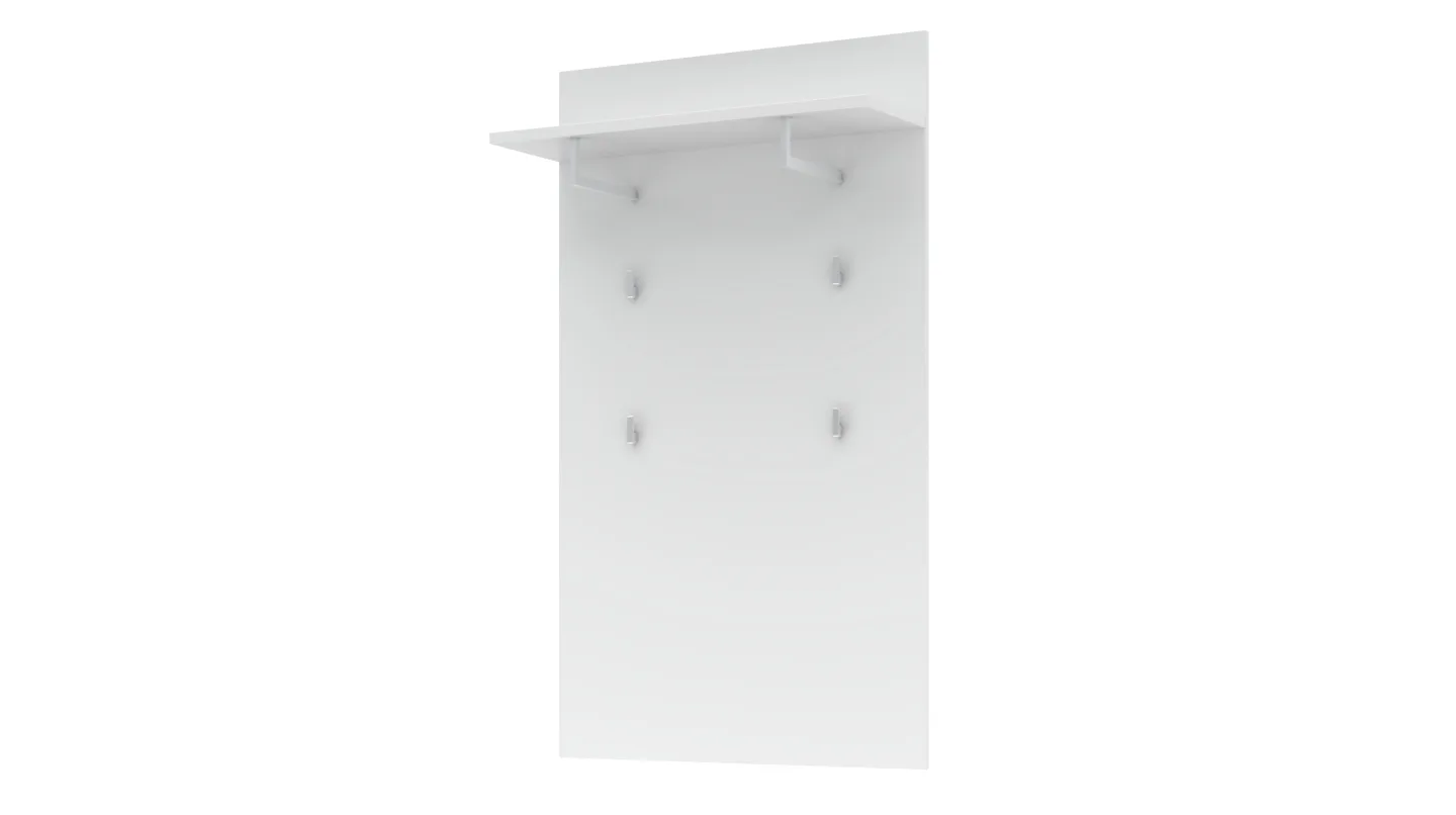 Wandgarderobe Paneel weiß 80 x 138 cm - SANTORIN