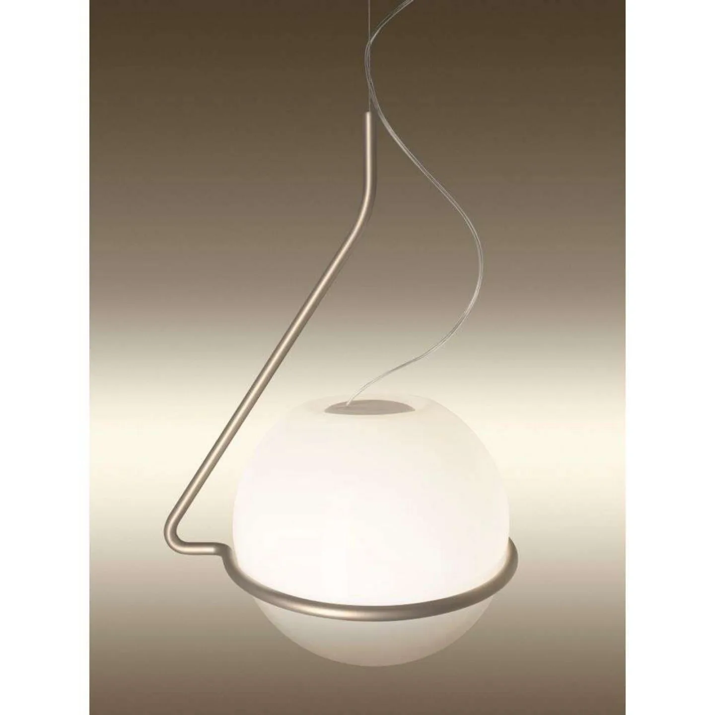Tonda Pendelleuchte Titanium/White - Foscarini - Esszimmer - Metall