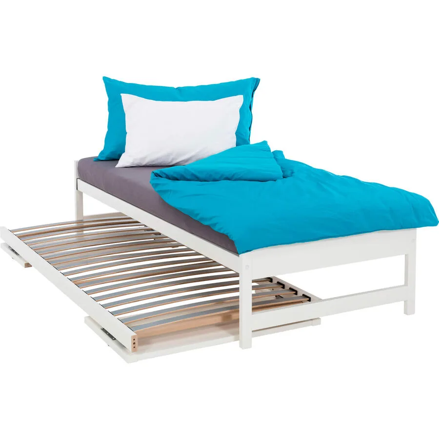 Hasena Bett Lido Buche weiss Holz Massivholz 90 x 200 cm