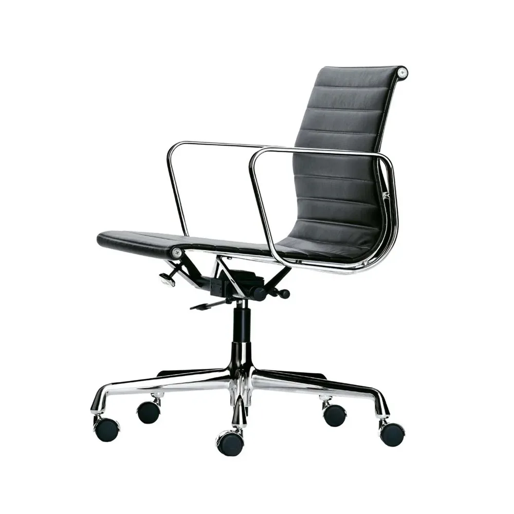 Vitra EA 117 kontorsstol Leather Premium F L50 Premium F 66 nero-krom