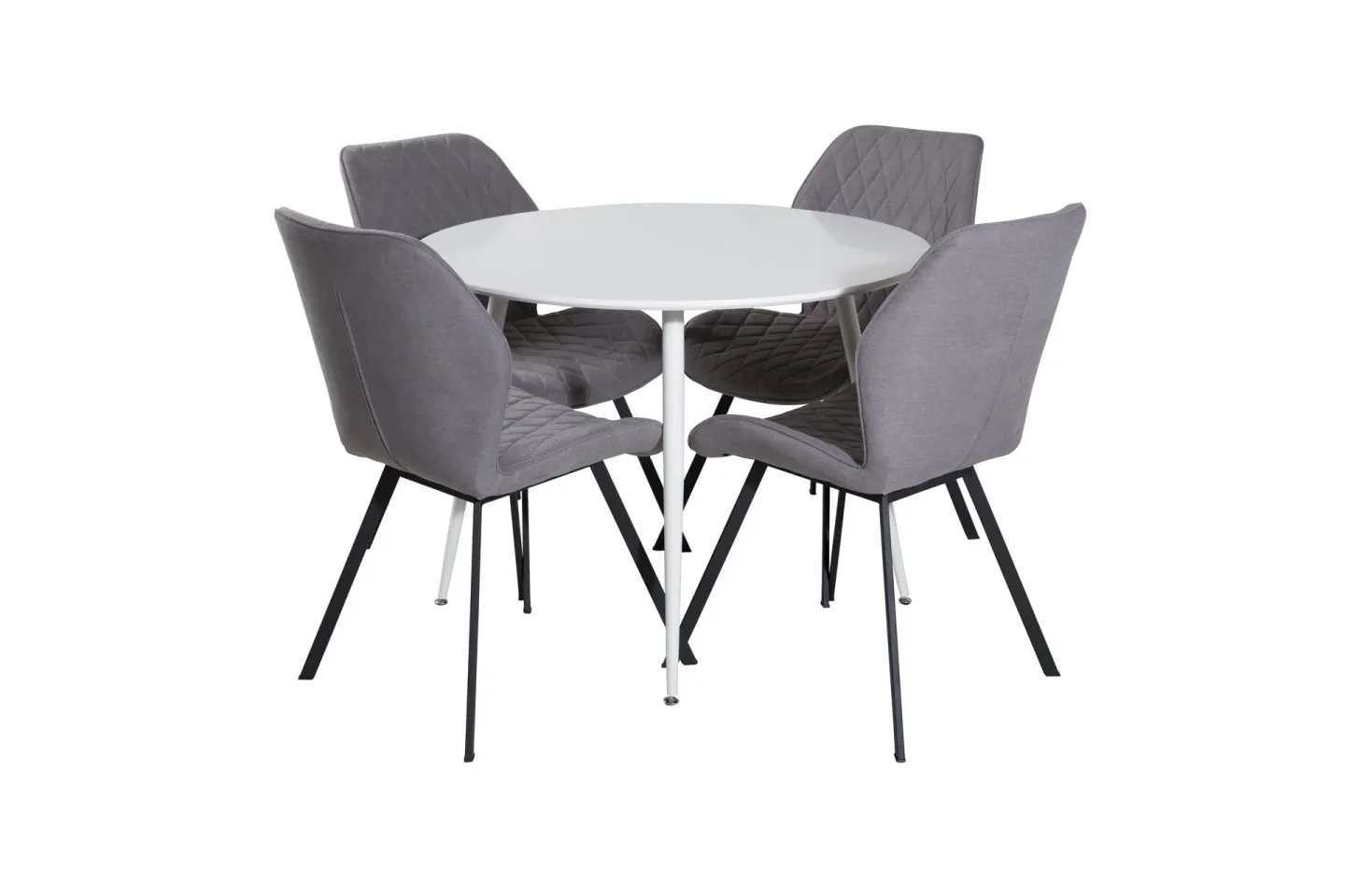 Plaza Matgrupp 100 cm Rund med 4 Gemma stolar - Svart