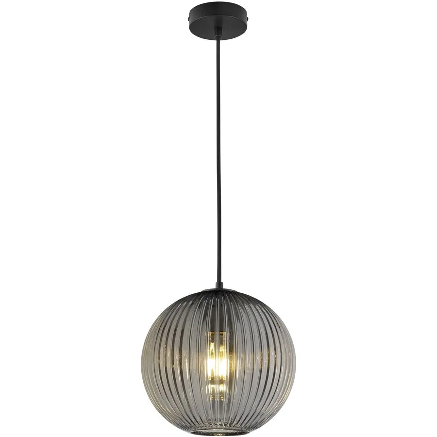 Pendellampe Lyydia Schwarz Metall 20 cm 150 cm