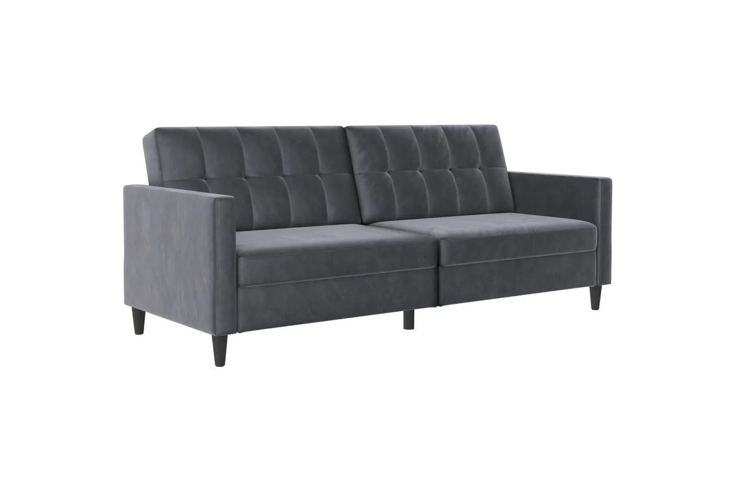 Bäddsoffa Hartford 203x83x82 cm, Antracit, Sammet - 203x83x82 cm, Antracit, Sammet