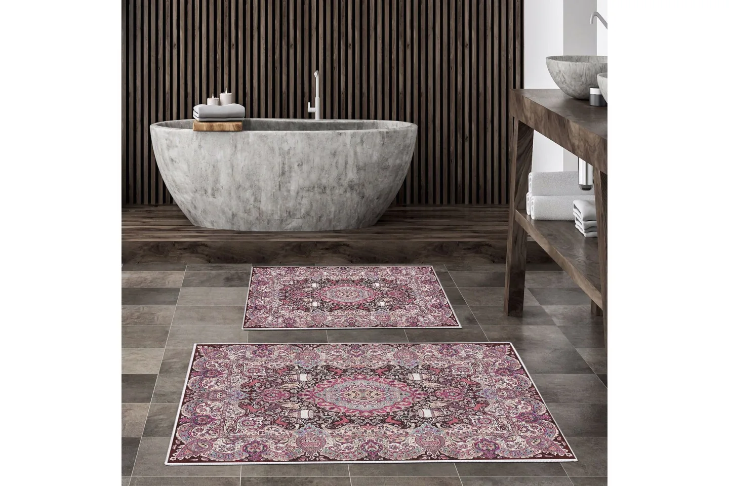 Palvi Badrumsmatta 60x150 cm Rektangulär - Flerfärgad