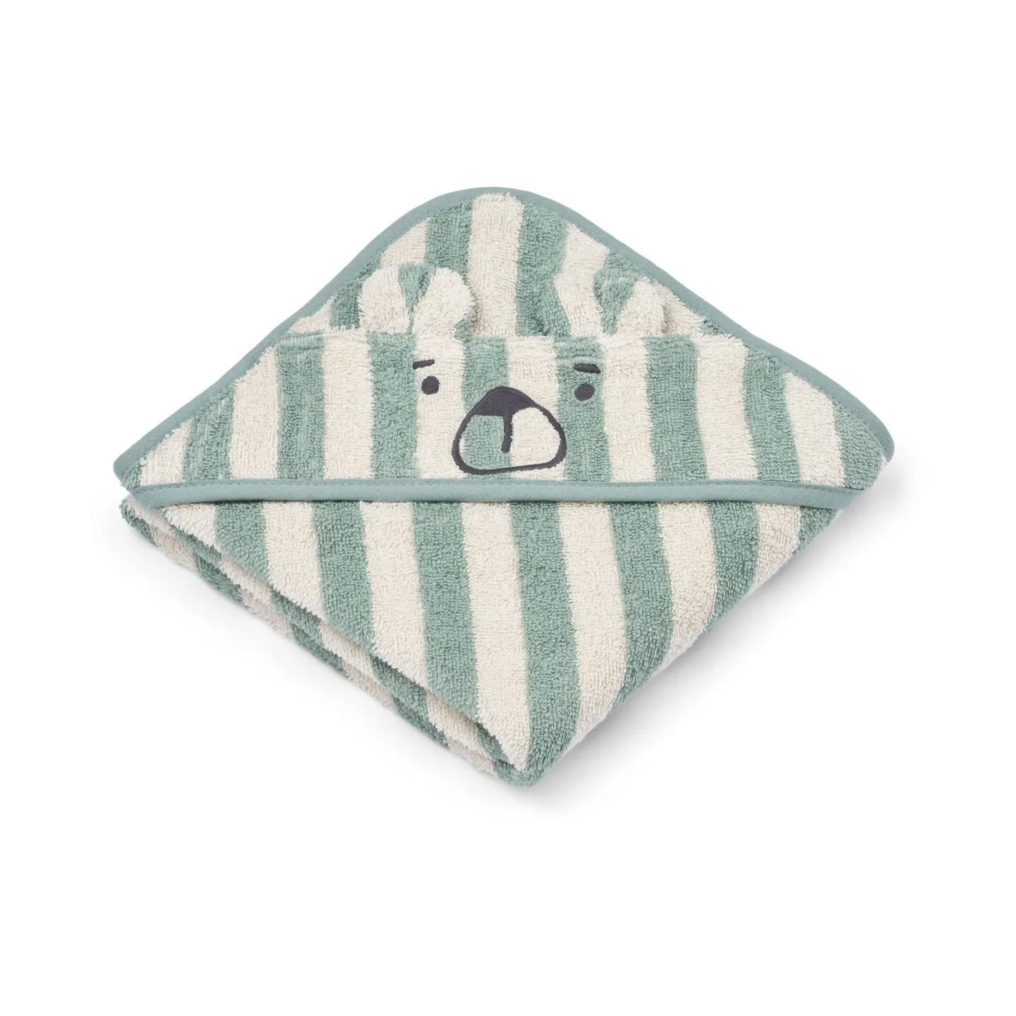 Liewood Albert Kapuzenhandtuch 70x70 cm Peppermint-creme de la creme