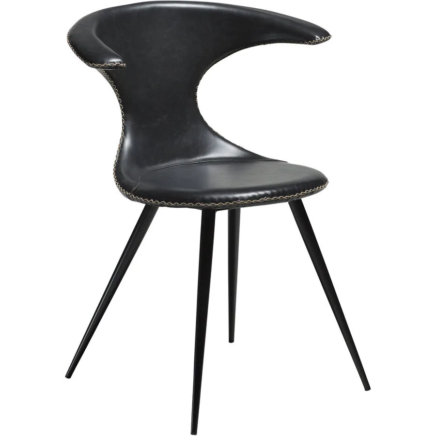 DAN-FORM Stuhl 2er-Set Flair schwarz Kunstleder