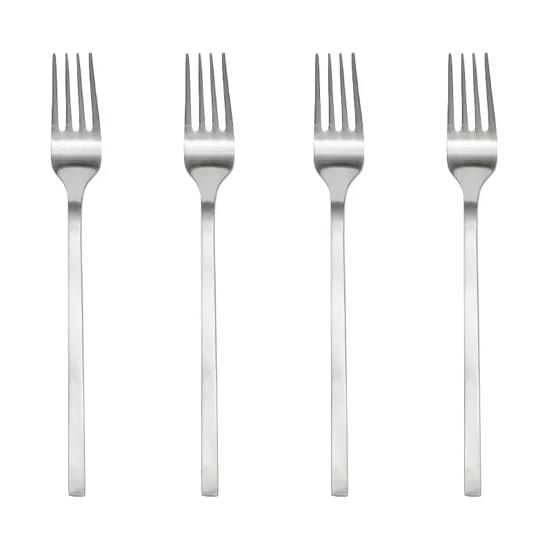OYOY Yuka Gabel 4er-Pack Brushed Steel