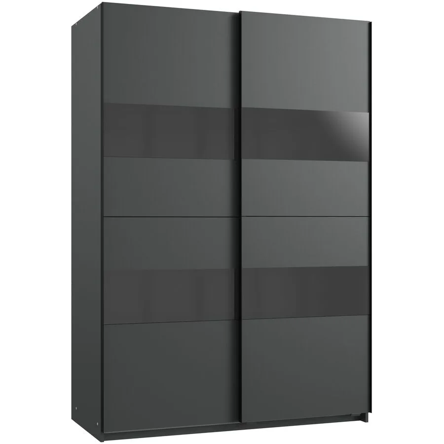 Kleiderschrank Akshay graphit Holzwerkstoff B 135 cm