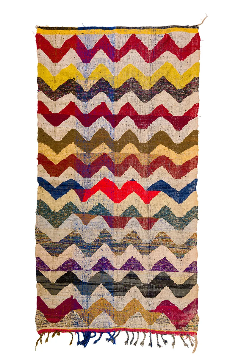 Marokkansk Boucherouite-teppe 150 x 285 cm (Størrelse: 150 x 285 cm)