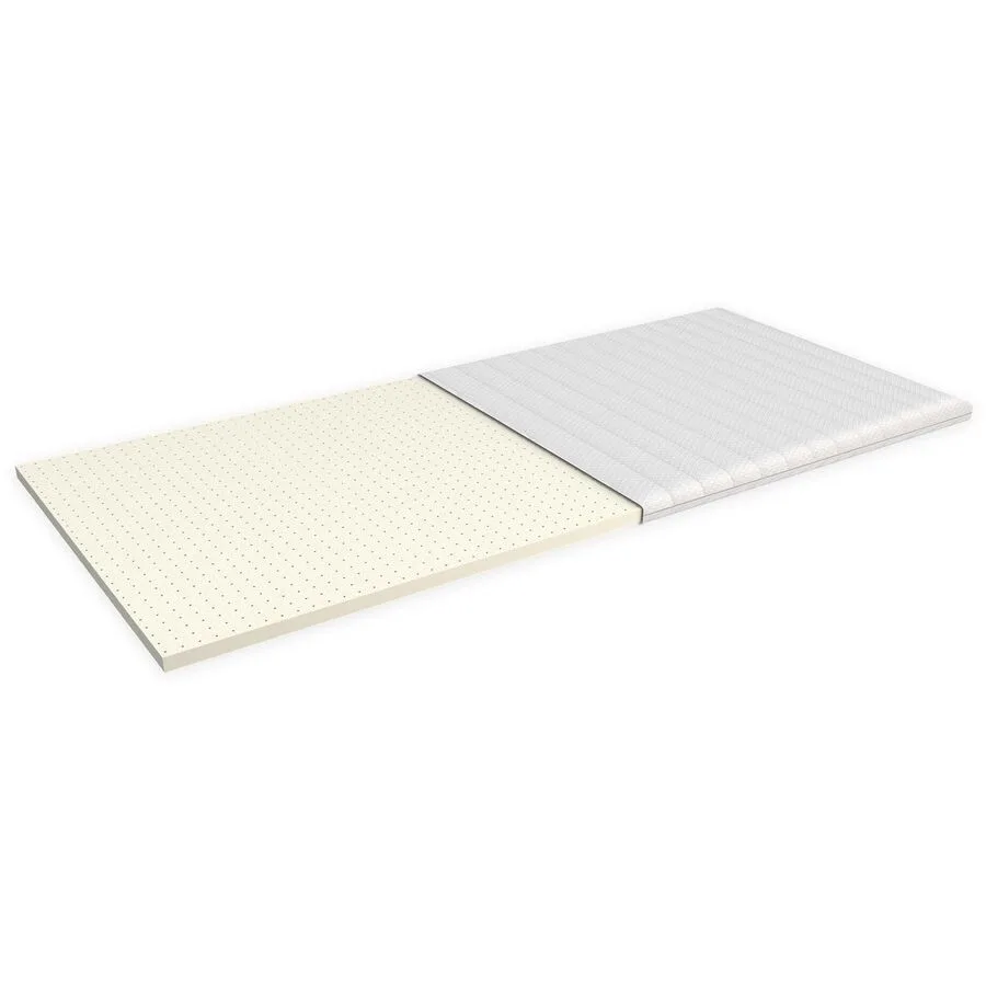 Topper Elastic Weiss Latex Monokern-Schaumstoff/40% Viscose/60% Polyester 90 x 200 cm
