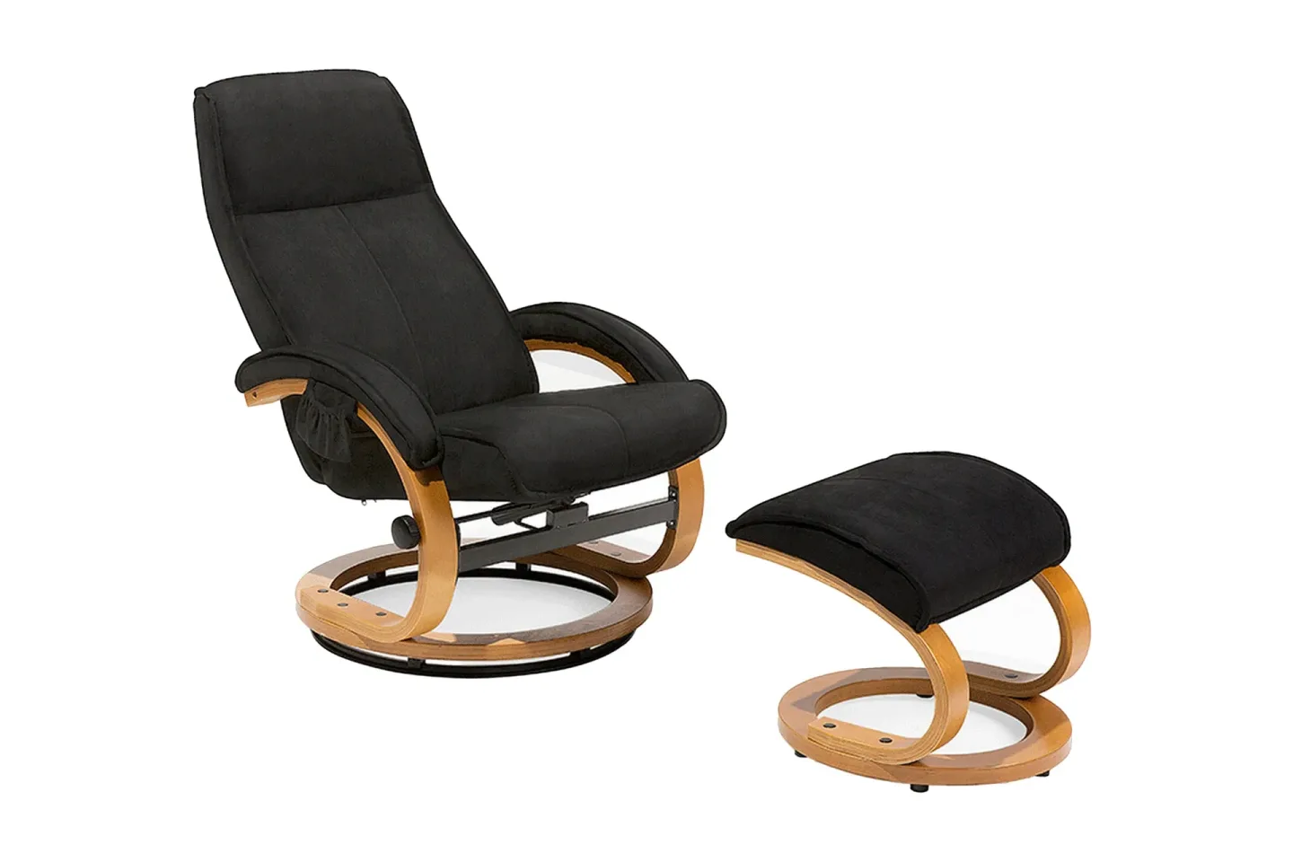 Hero Recliner med fotpall - Svart