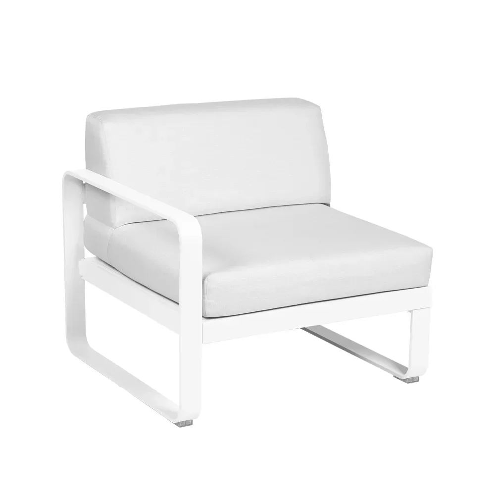 Fermob Bellevie Left modulsoffa Cotton white (vit), off-white dyna, 1-sits