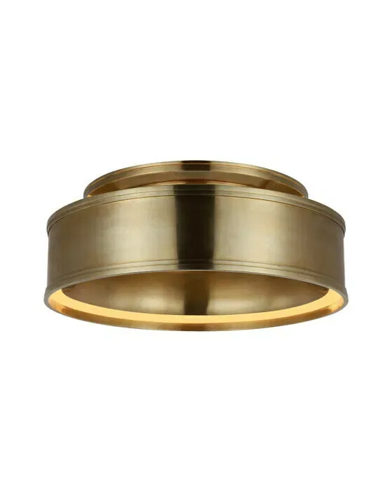 Connery 18" Flush Mount Antique Brass