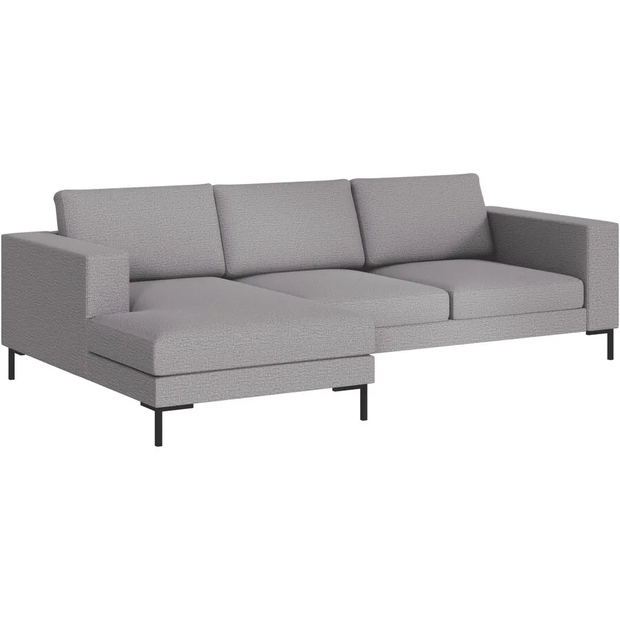 Ecksofa Domino Links Stoff grau/beige B 250 T 151 cm - Möbel Konfigurator: Traummöbel individuell zusammenstellen