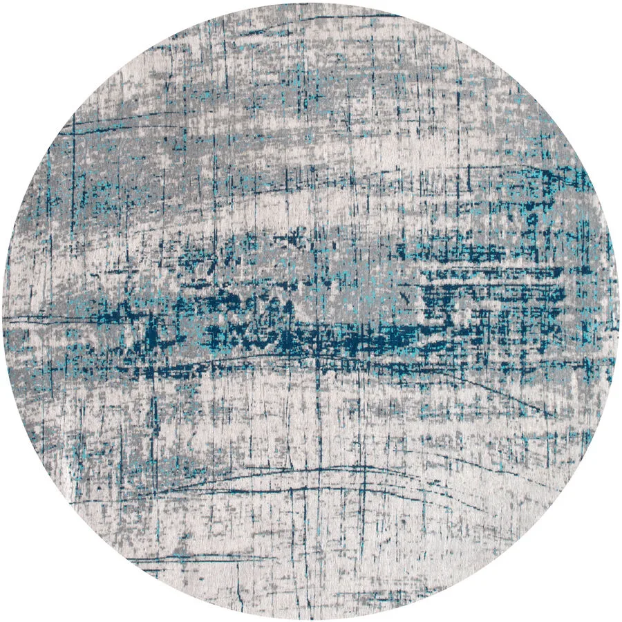 Teppich Griff Grau/Blau Polyester 140 cm 140 cm