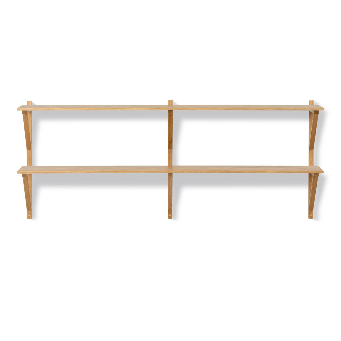 Fredericia Furniture - BM29 Shelf - 2 compartments - 2 shelves - DxWxH: 26x149x61 cm - Oak lacquer - Vägghyllor - Børge Mogensen - Träfärgad - Trä