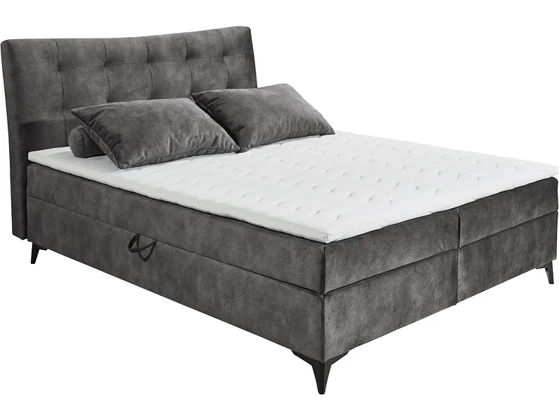 Boxspringbett MELROSE anthrazit 160x200cm flexibel