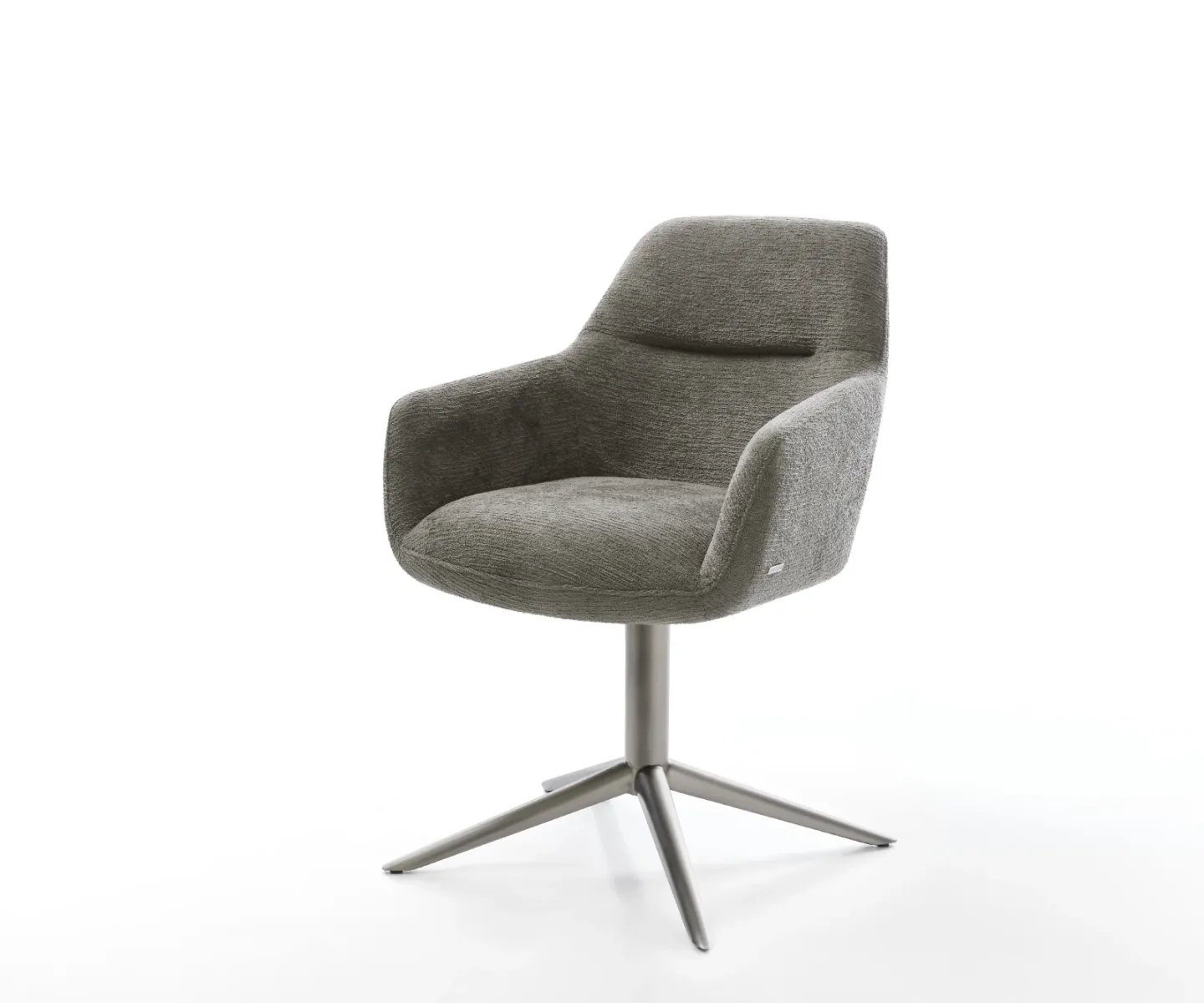 Drehstuhl Pejo-Flex Bouclé Soft Schlamm Fußkreuz Graphit 360° drehbar Wippfunktion Taschenfederkern