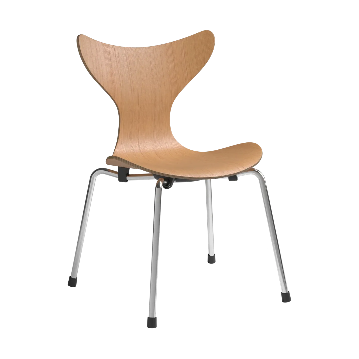 Fritz Hansen Liljan Kinderstuhl Oregon pine-Chrom
