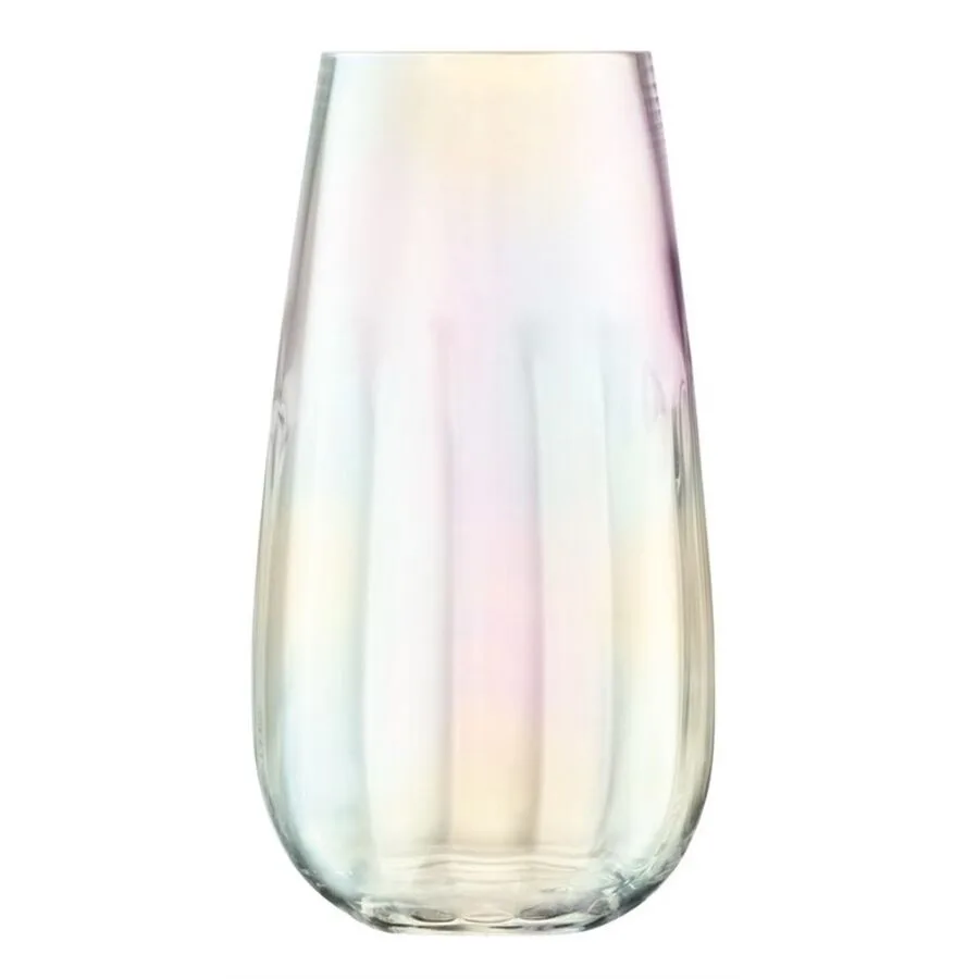 LSA International Vase Pearl Perlmutt Glas D 15.5 H 28 cm