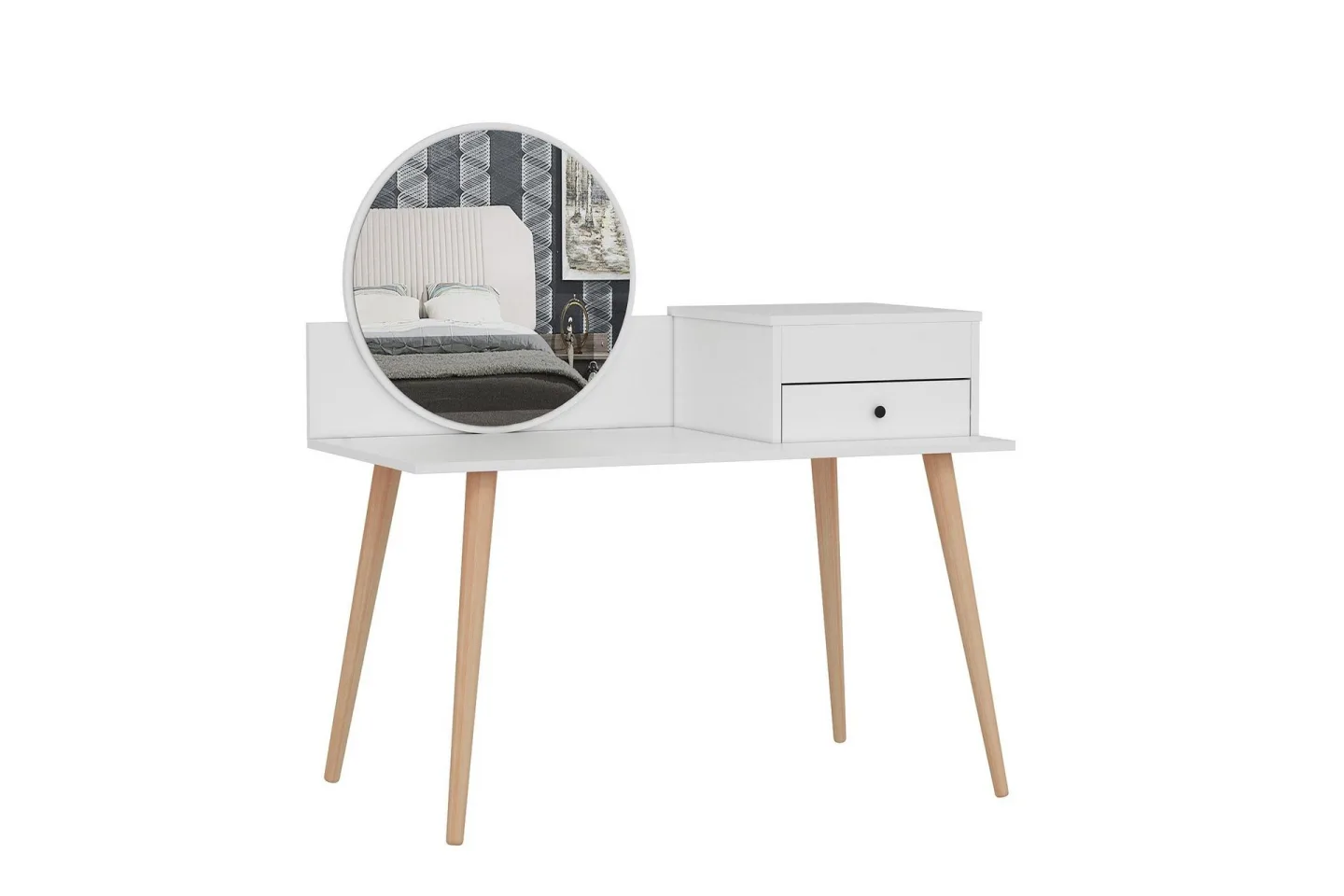 Straat Sminkbord 120x96 cm Vit - Hanah Home