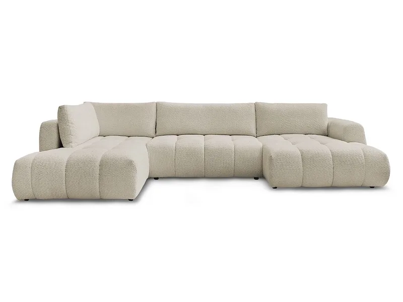Wohnlandschaft BOBOCHIC FUJI Boucle-Stoff beige