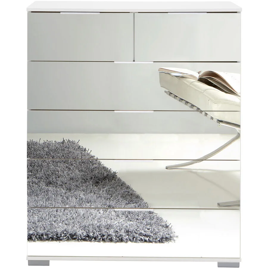 Kommode Peyton C Spiegelglas Holzwerkstoff B 82 H 102 cm