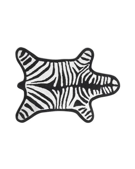 Zebra badrumsmatta svart/vit