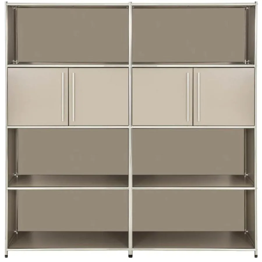 Regal Cubo taupe Metall B 152 H 160 cm - Möbel Konfigurator: Traummöbel individuell zusammenstellen